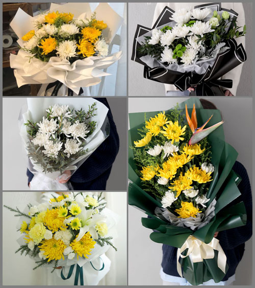 浙江省绍兴越城区灵芝镇润沁花园社区白事花束代送